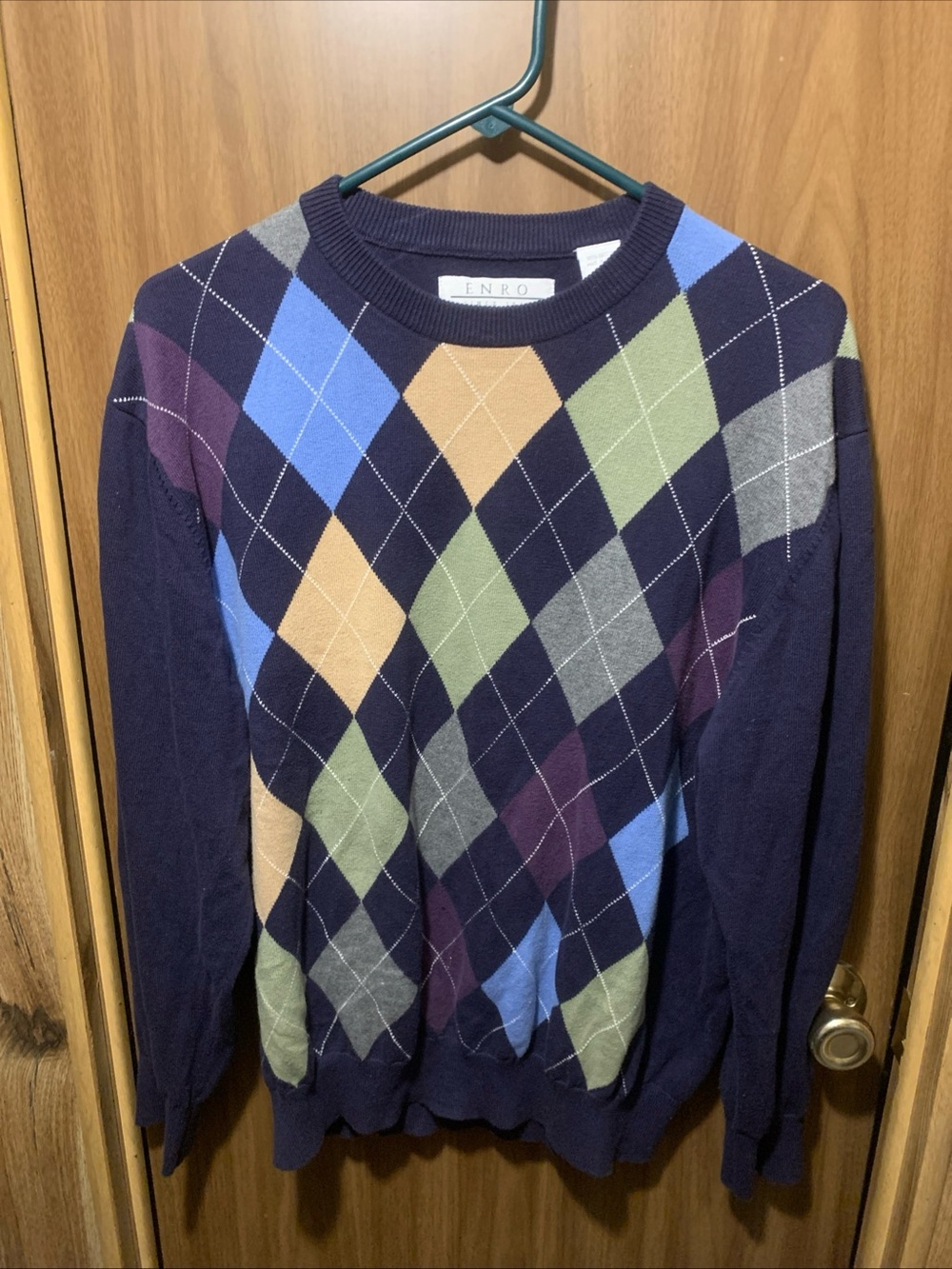 Vintage Enro Argyle Men’s Sweater